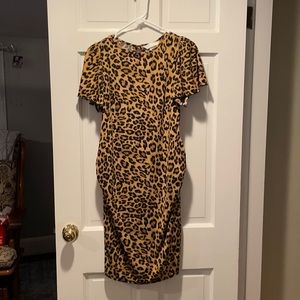 Maternity leopard print dress